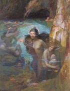 Gaston Bussière_1924_Sea nymphs at a grotto.jpg